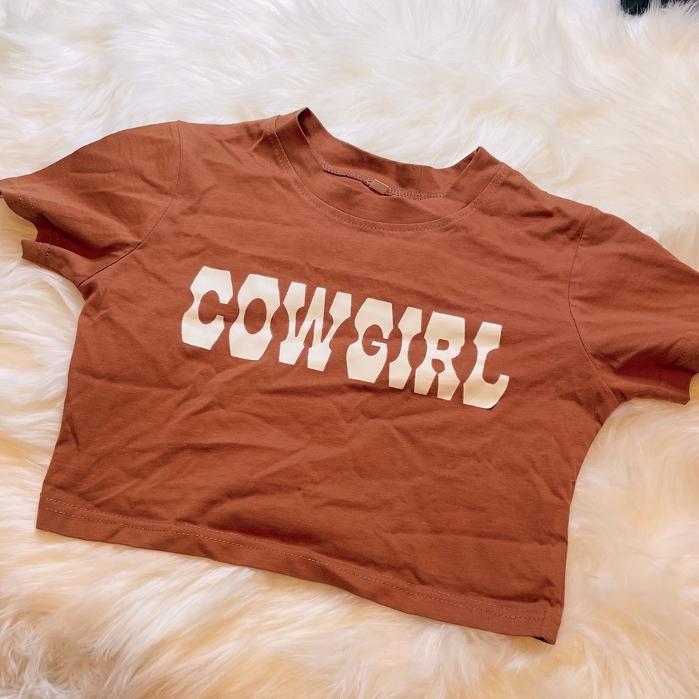 COWGIRL tank crop top shirt
